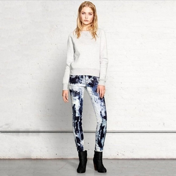 𝅺RAG and bone acid washed tye dye skinny jeans 24 - Picture 1 of 12